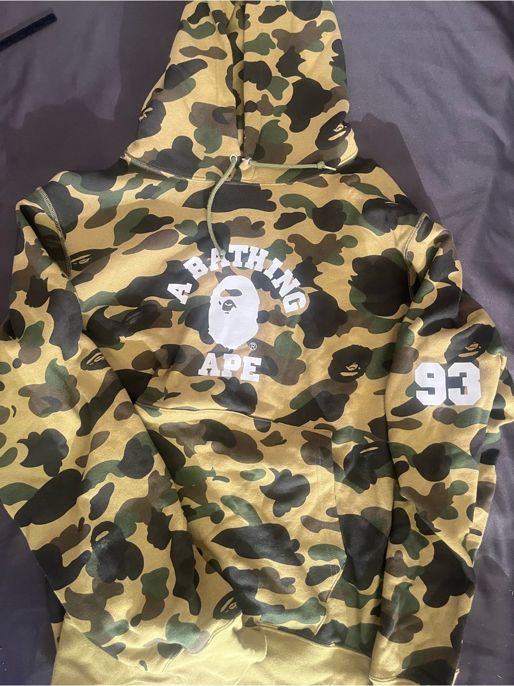 Bape Men’s Camo Hoodie in Green, Black, Brown
